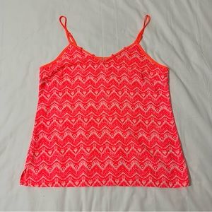 Neon Pink & Orange Skies Are Blue Tank Size Large